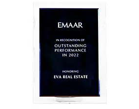 Outstanding Performance 2022 — EMAAR, awarded to EVA Real Estate