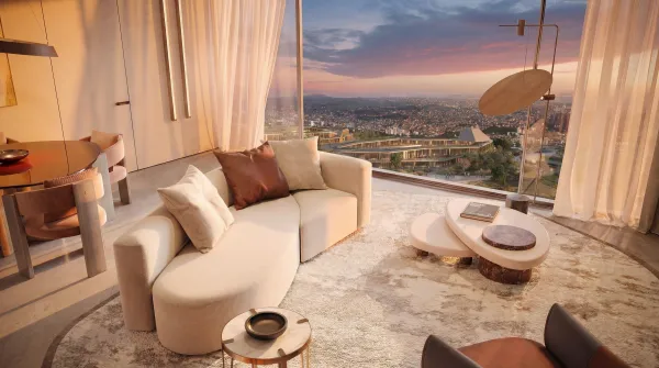 Séjour Trussardi Casa avec vue panoramique sur Tbilissi au coucher du soleil